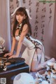 Coser @ 过期 米线 线 喵: 旗袍 白色 (22 photos)